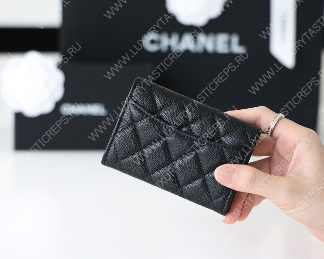 Ch*el classic card holder black ap0214