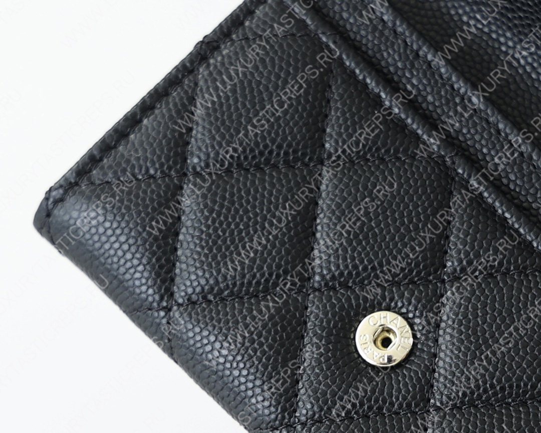 Ch*el classic card holder black ap0214
