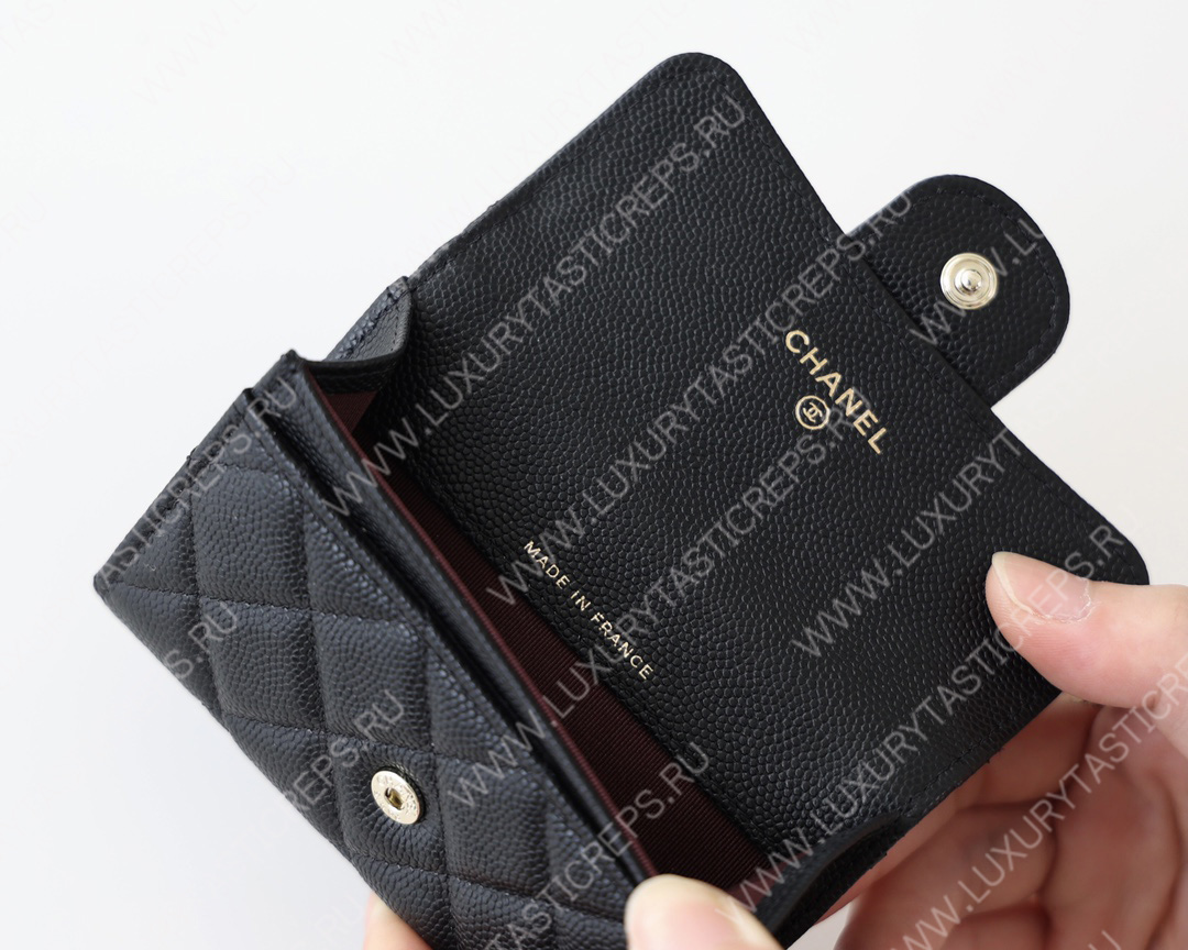 Ch*el classic card holder black ap0214