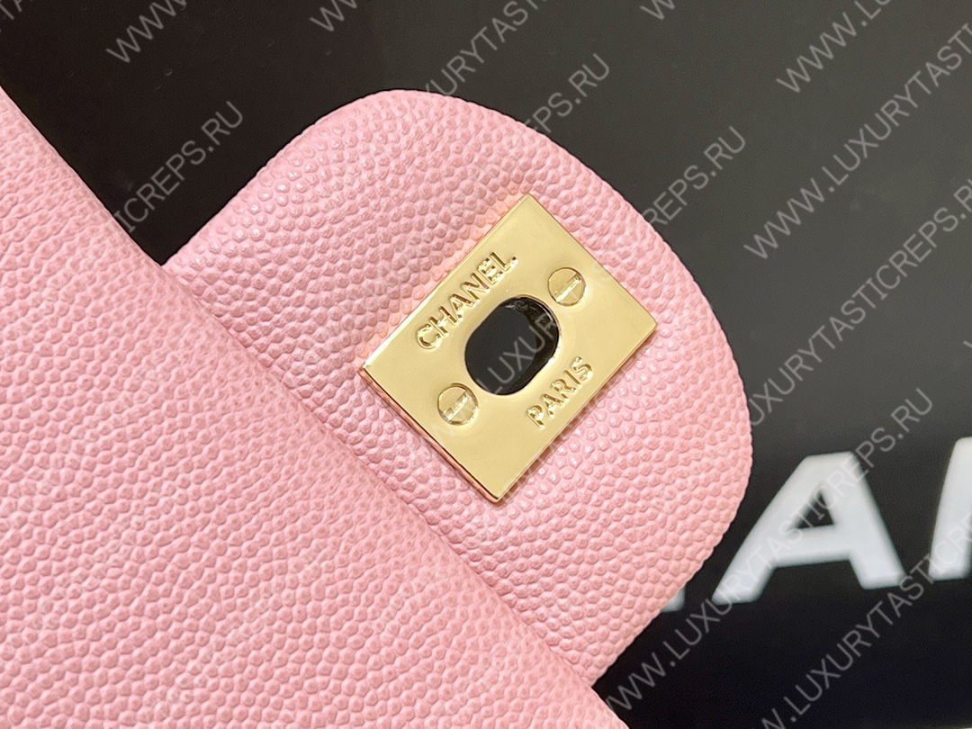 Ch*el classic handbag bag pink a01112