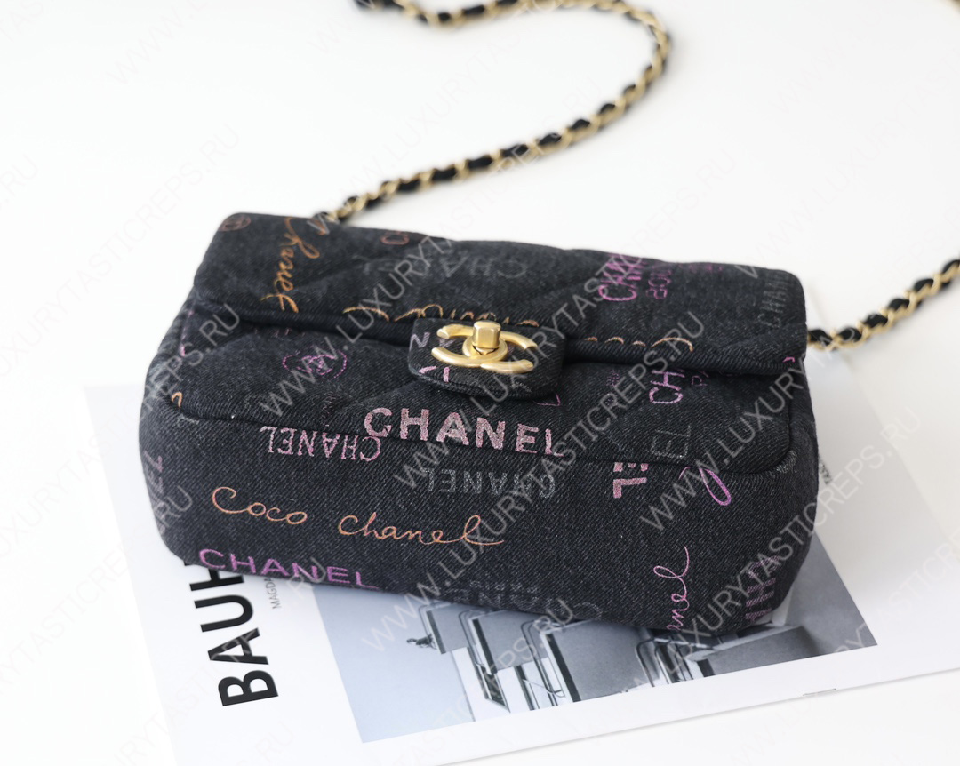 Ch*el small flap bag black as3134