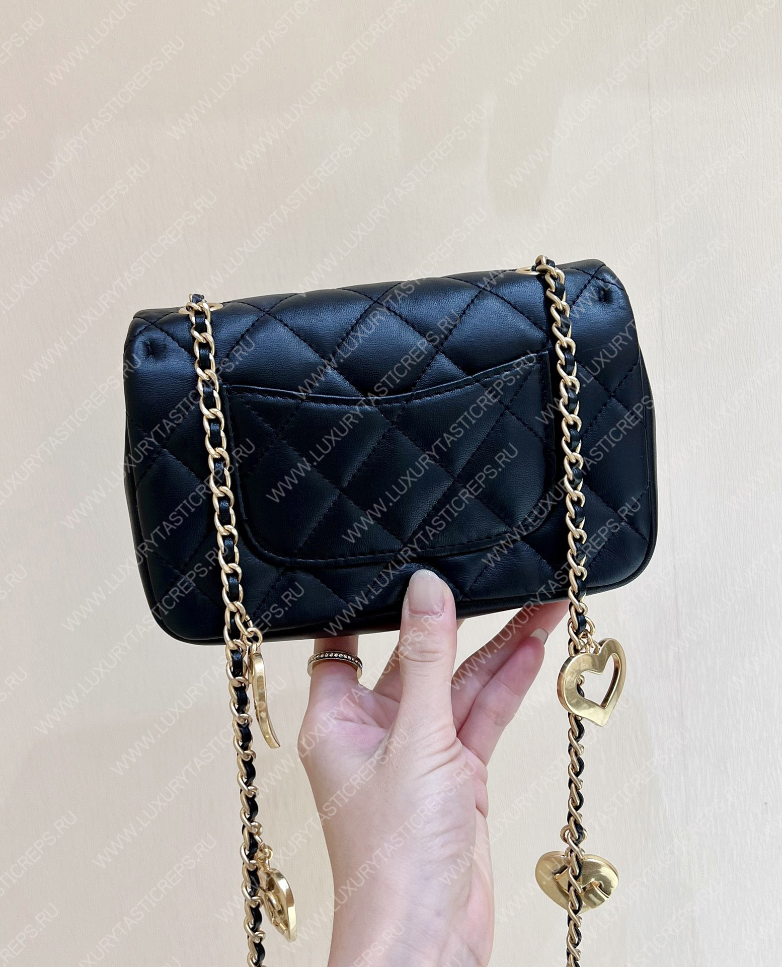 Ch*el mini flap bag black as3456