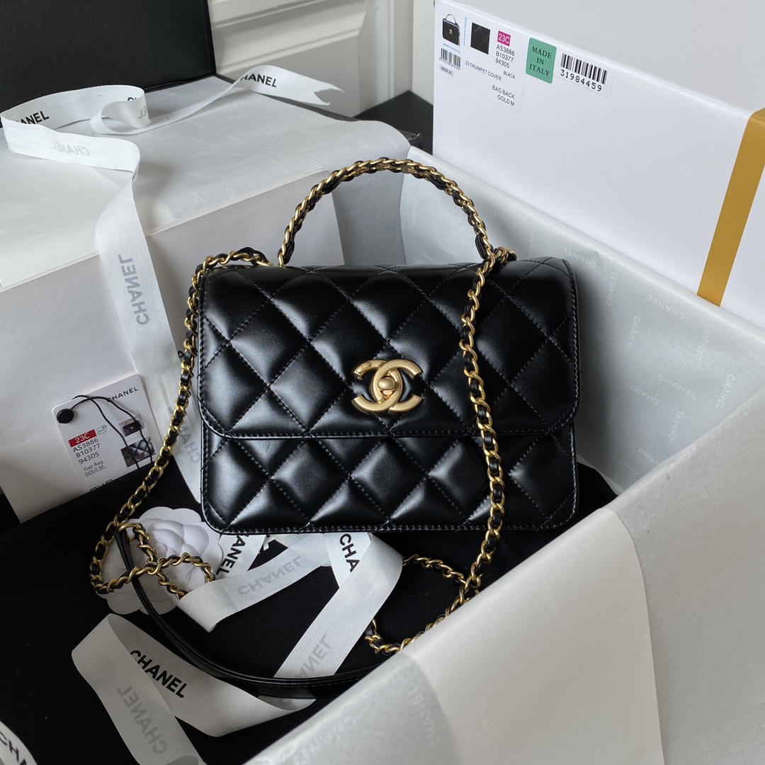 Ch*el mini flap bag with top handle as3886