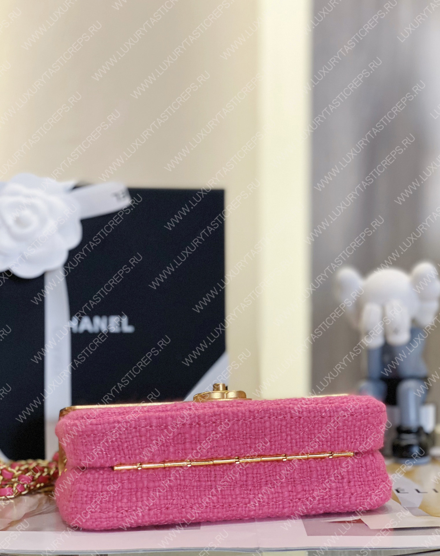 Ch*el mini evening bag pink as3526