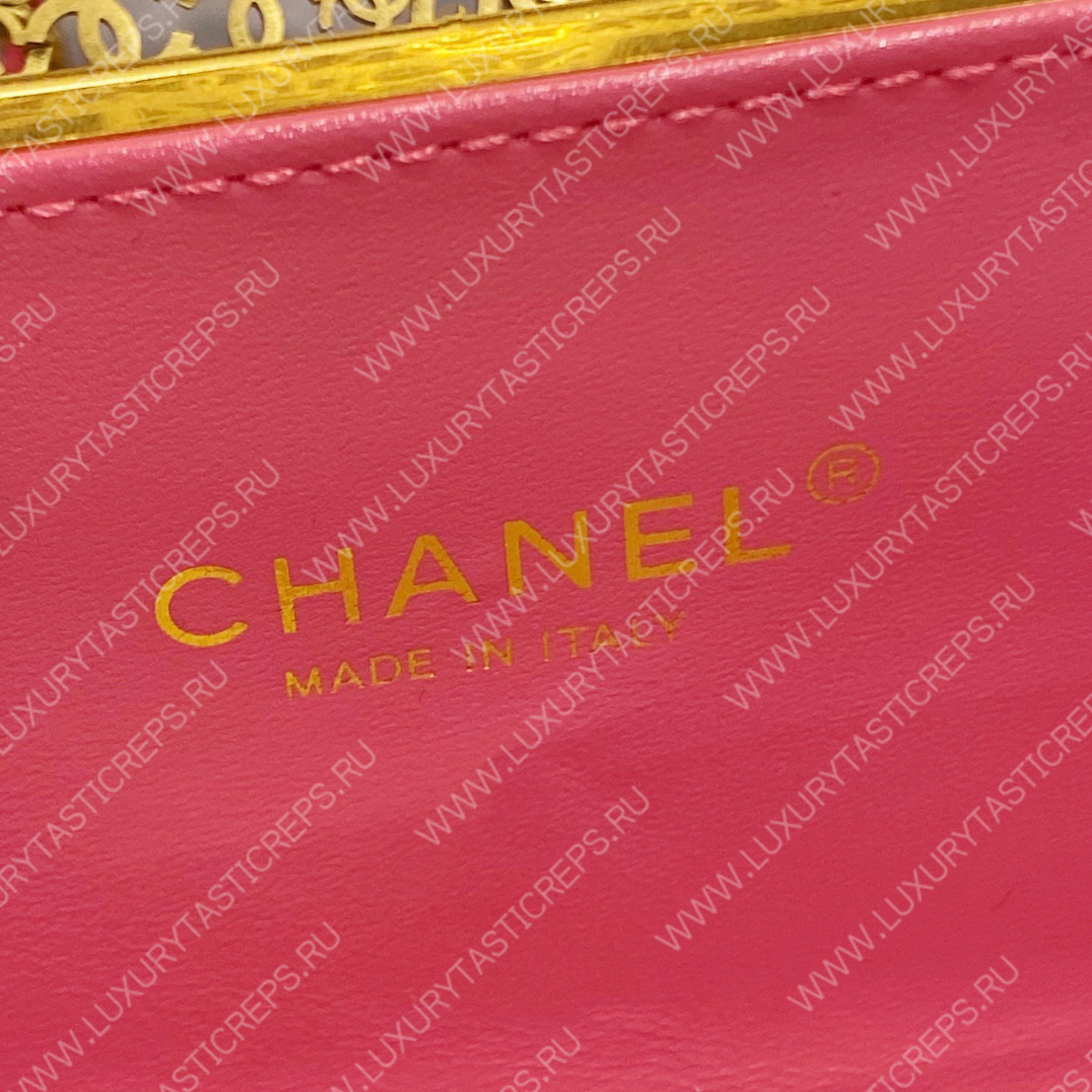 Ch*el mini evening bag pink as3526
