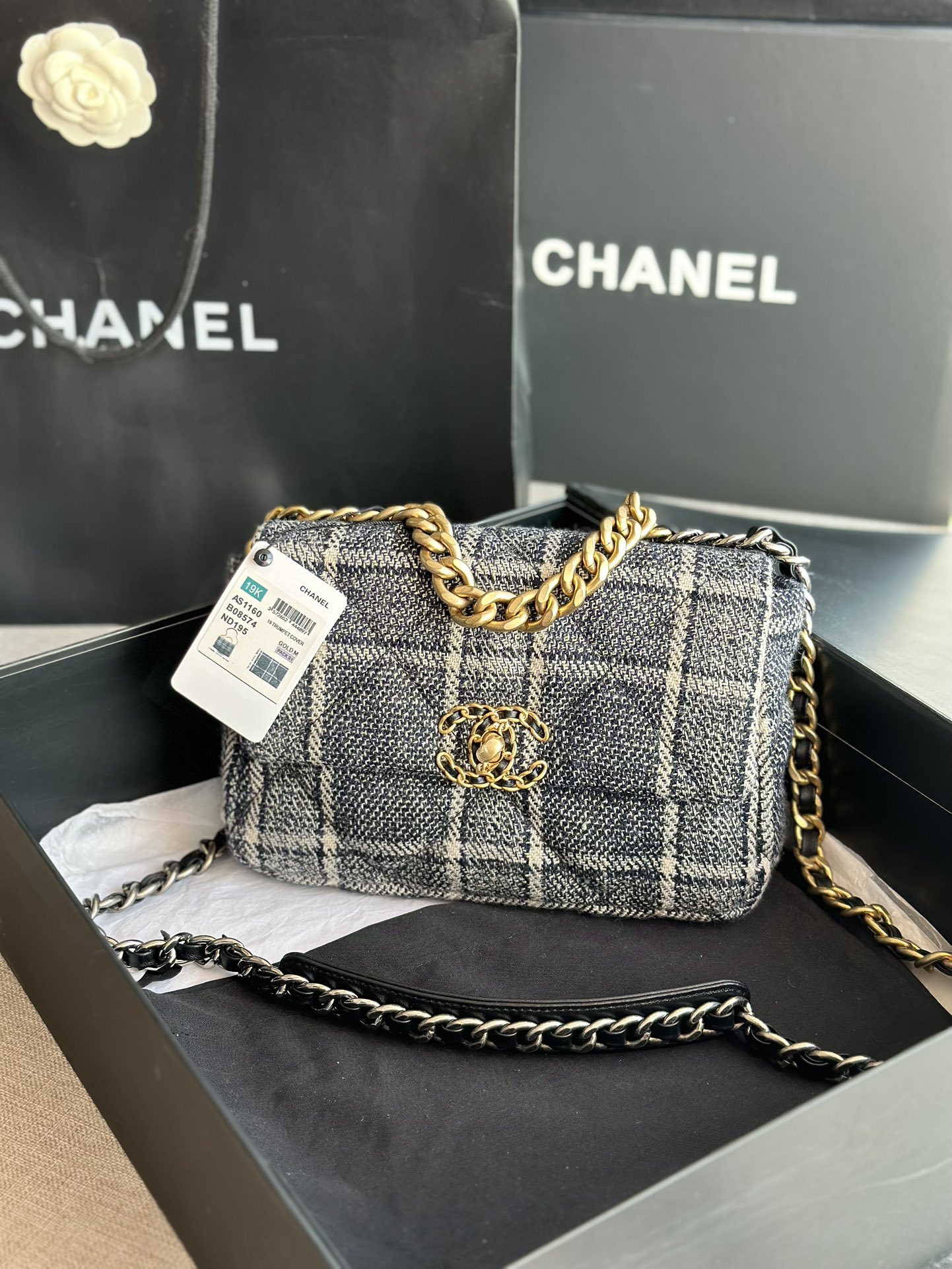 Ch*el 19 handbag multicolor as1161