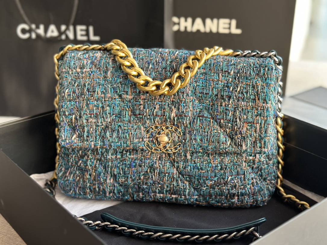 Ch*el 19 large handbag multicolor as1161