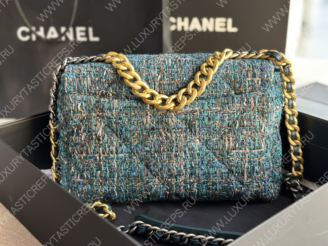 Ch*el 19 large handbag multicolor as1161