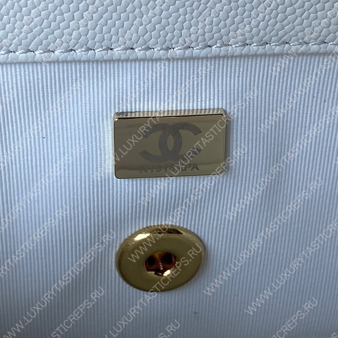 Ch*el small vanity case white as3729