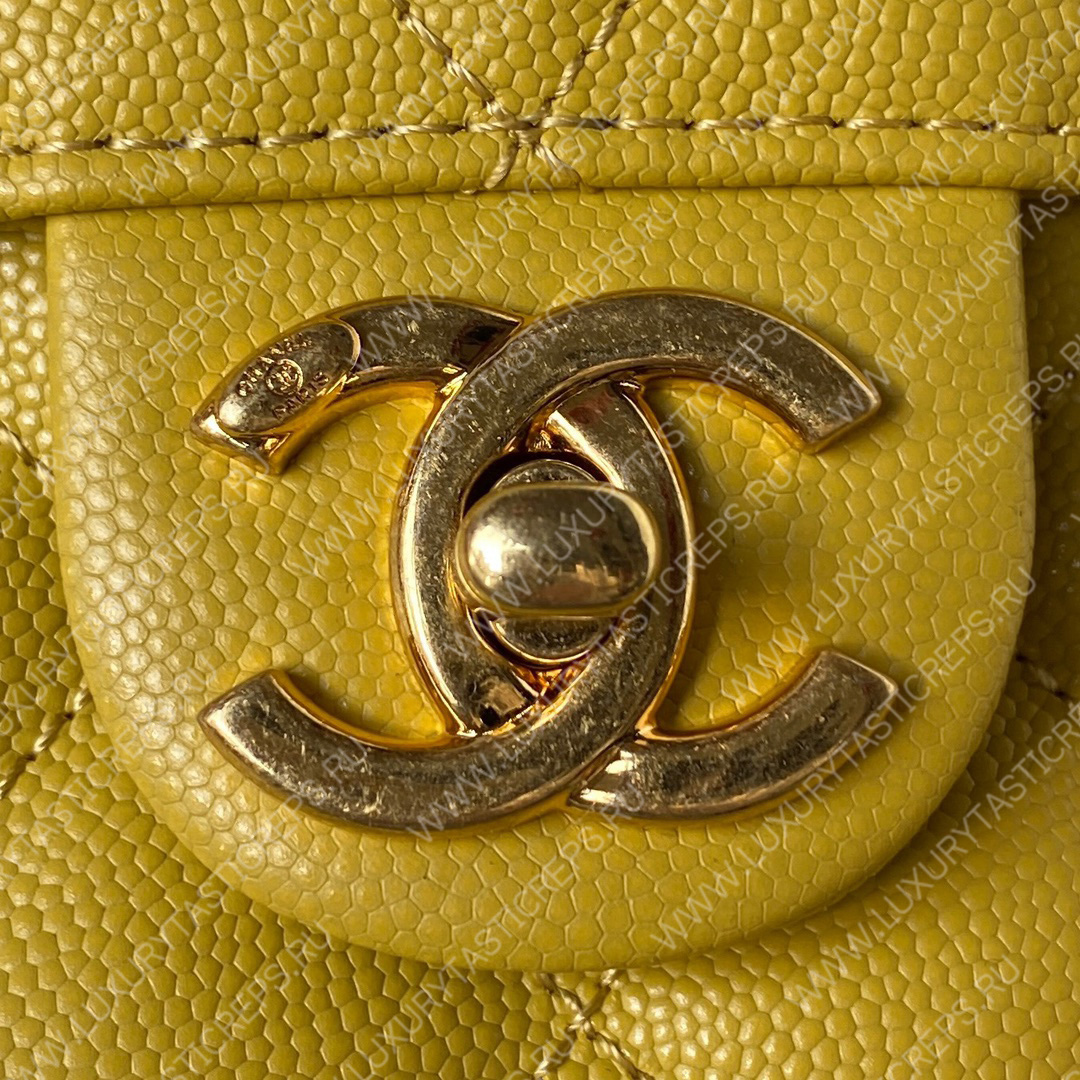 Ch*el small vanity case yellow as3729