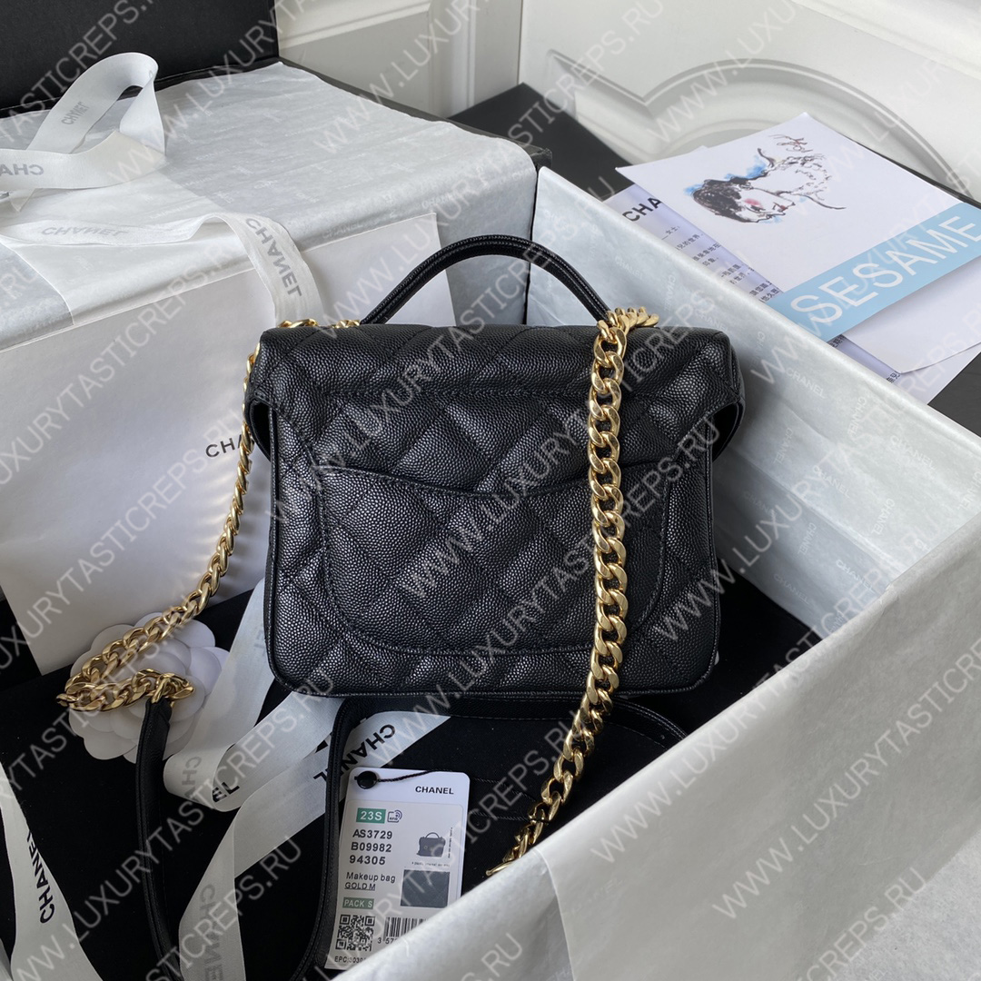 Ch*el small vanity case black as3729