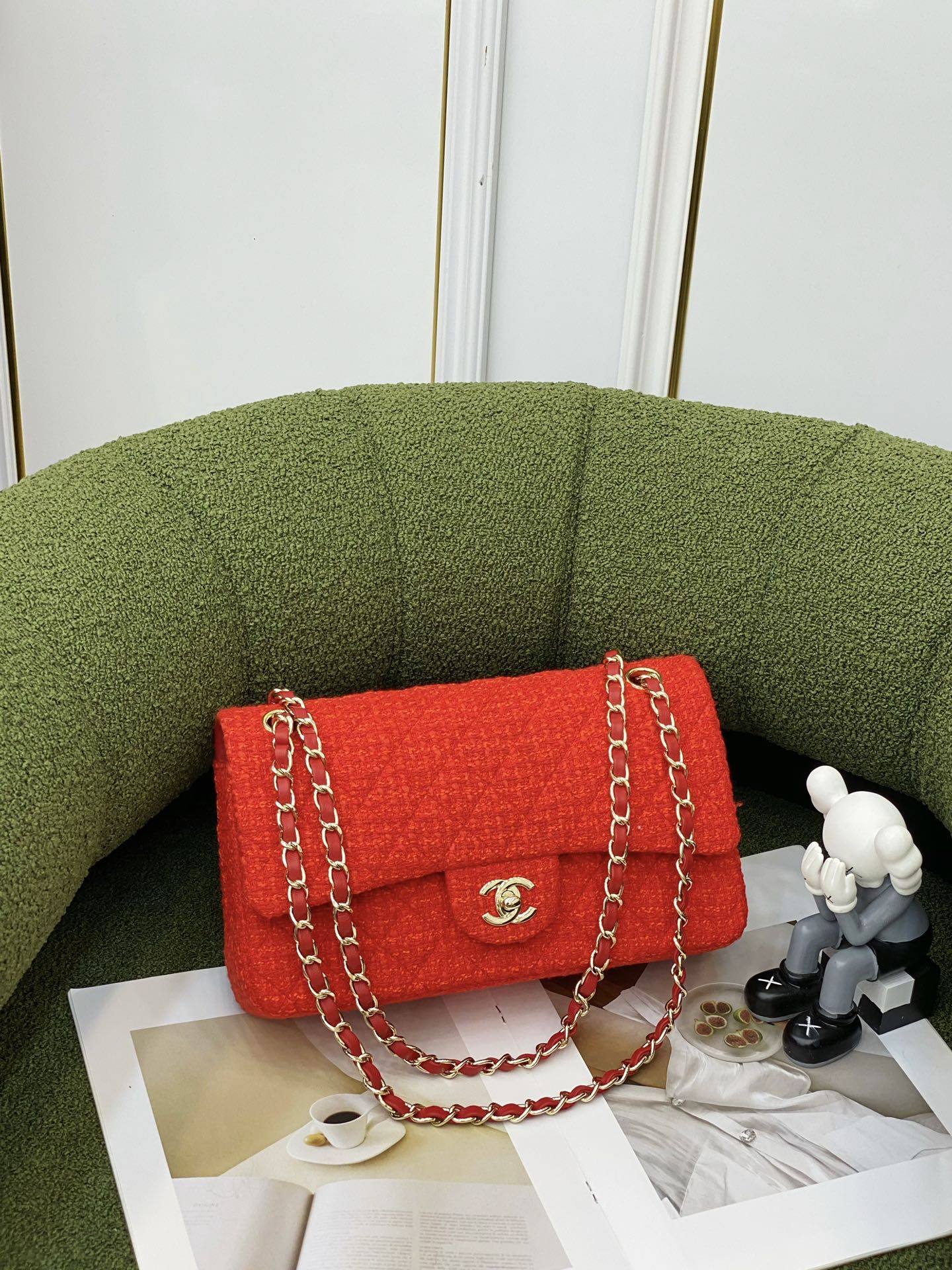 Ch*el classic handbag red a01112
