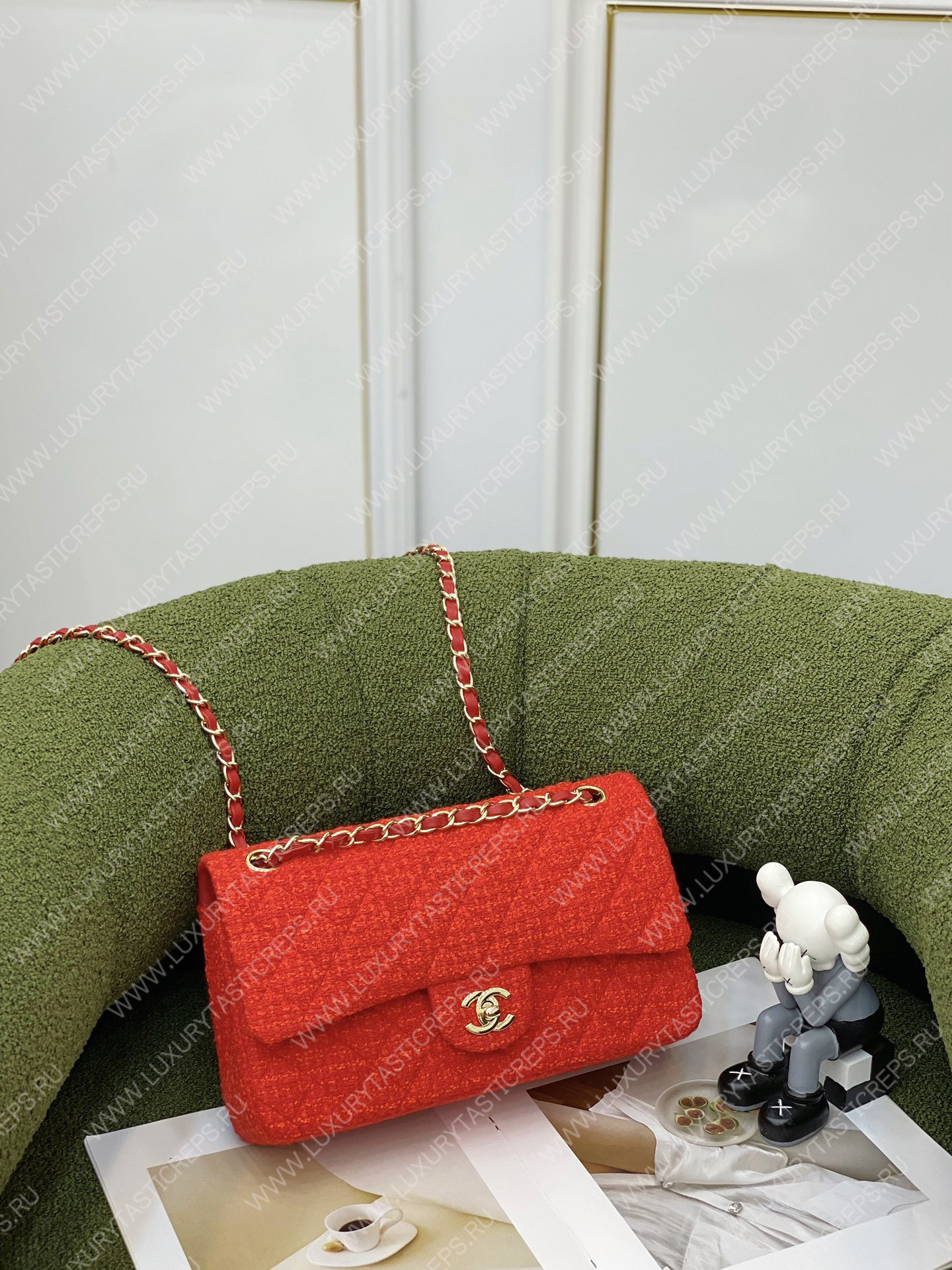 Ch*el classic handbag red a01112