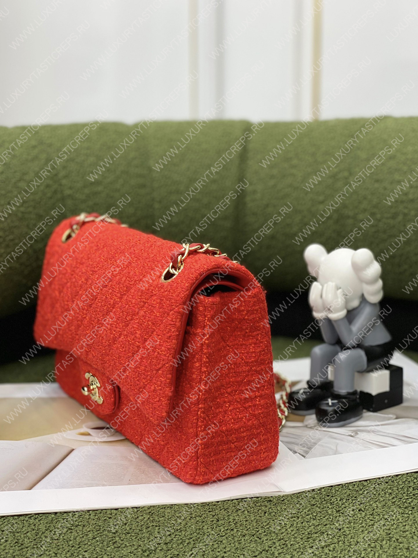 Ch*el classic handbag red a01112