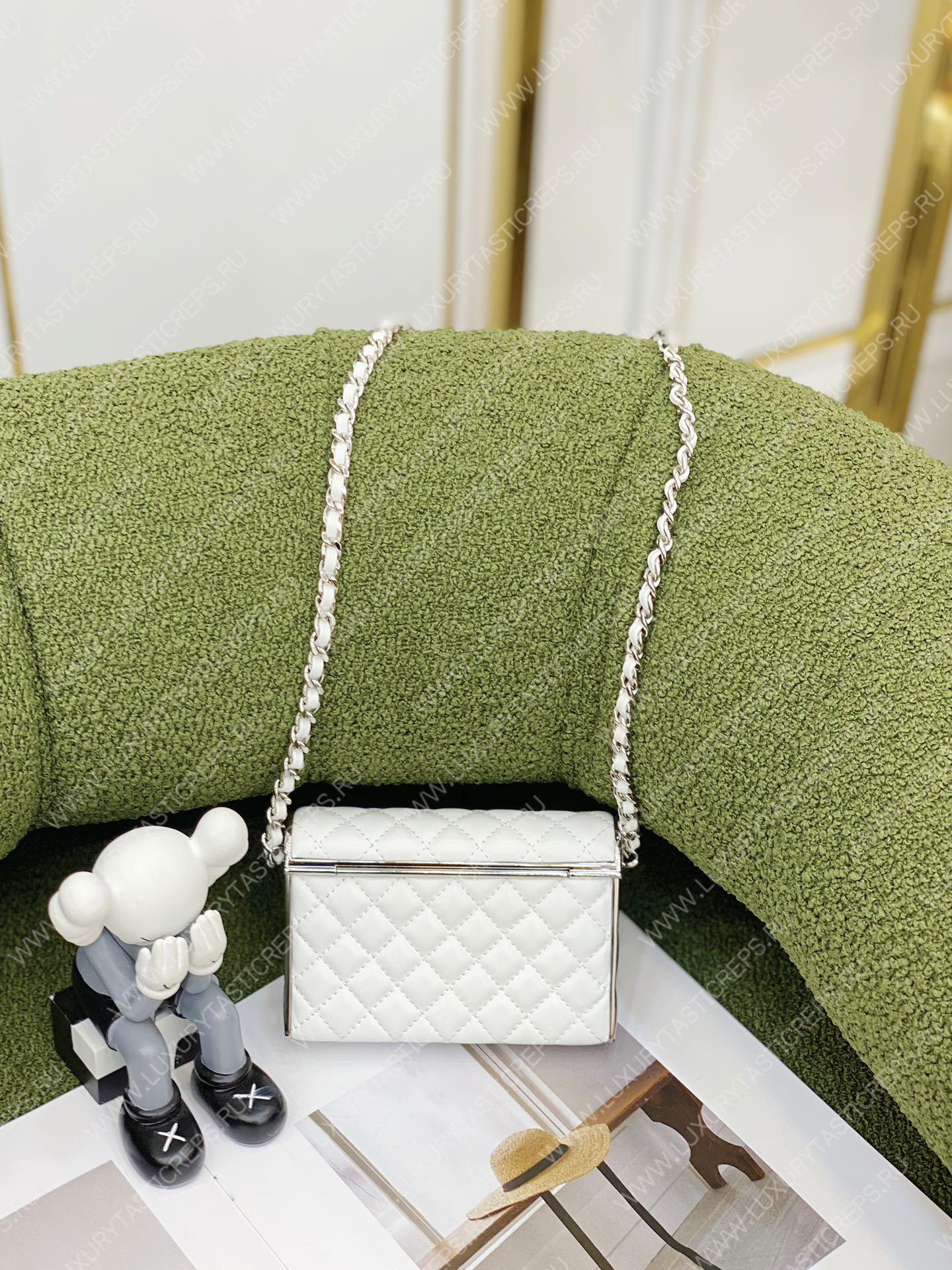 Ch*el mini flap bag white as3897