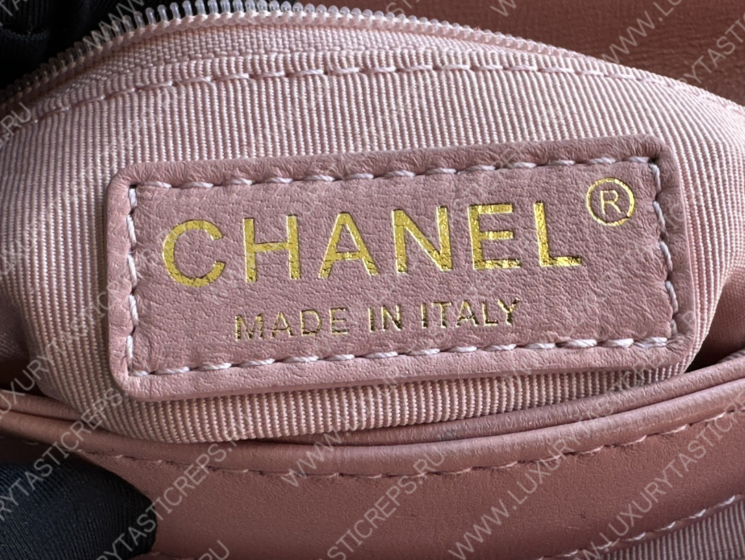 Ch*el mini flap bag with top handle baby pink as1786