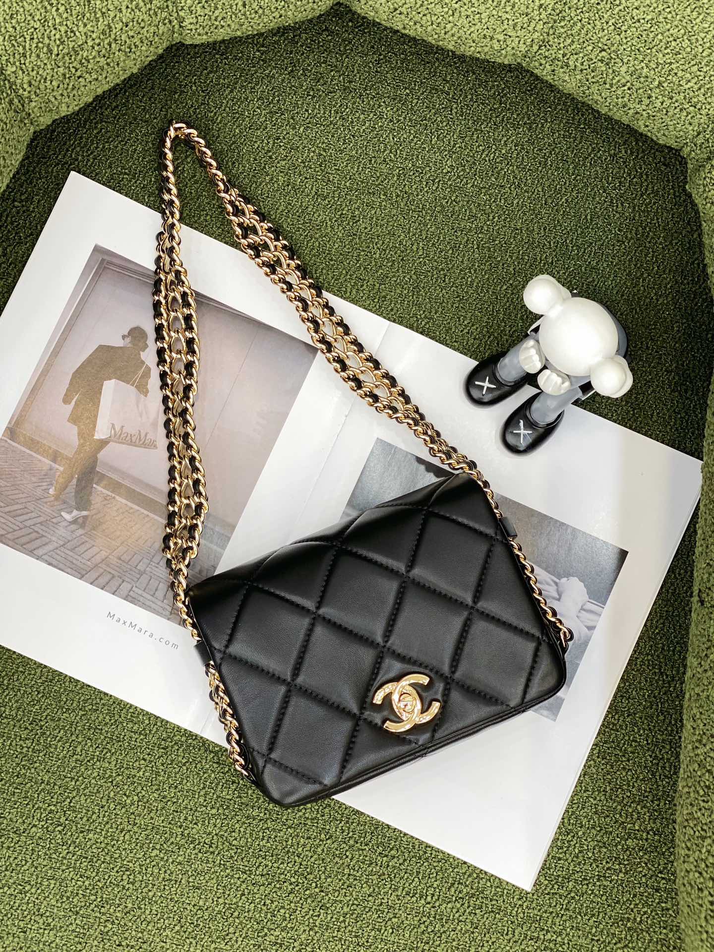 Ch*el mini flap bag black as3751