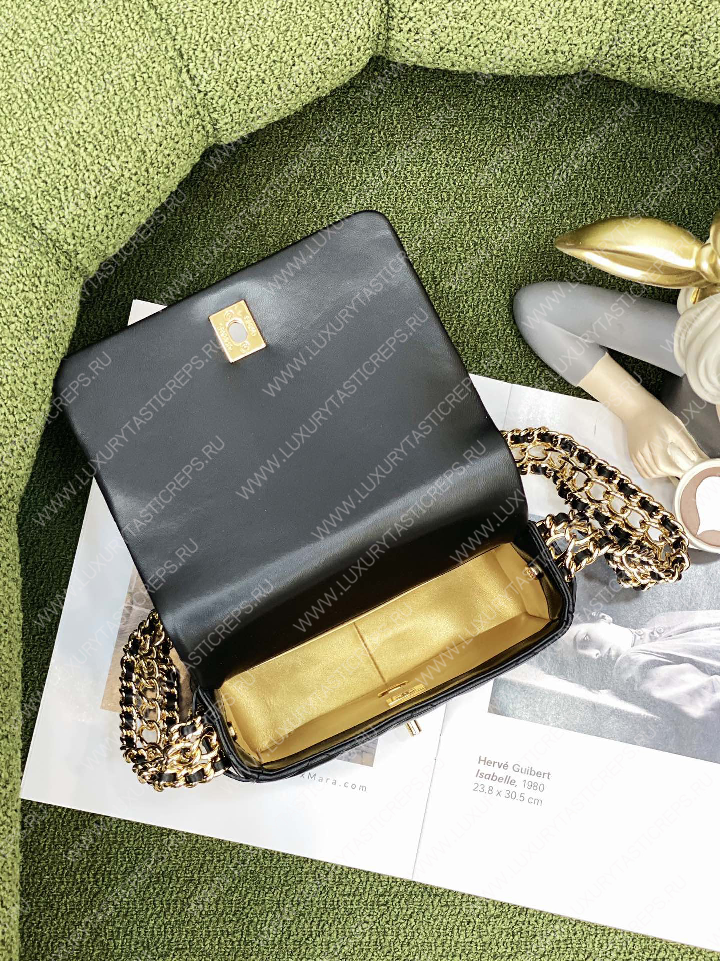 Ch*el mini flap bag black as3751