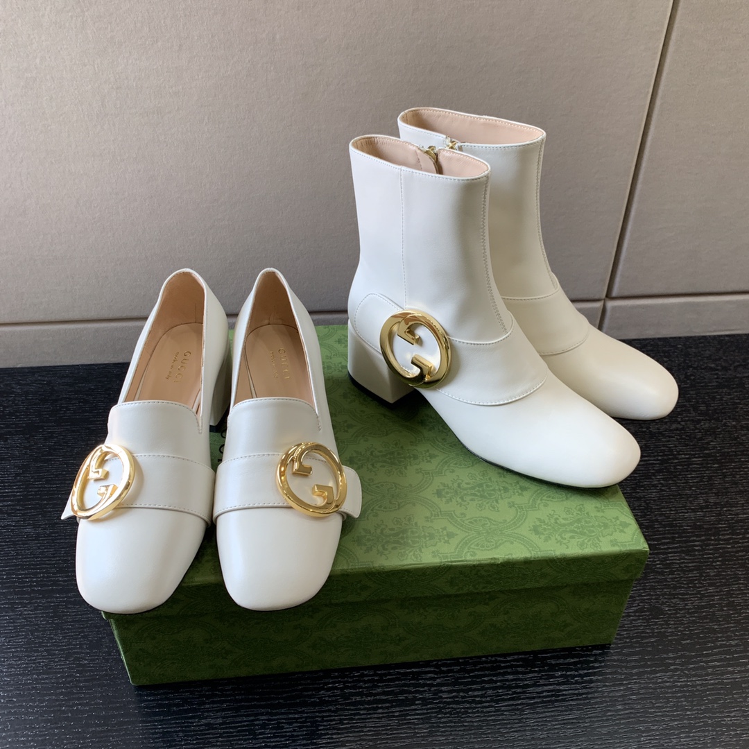 G*u*i blondie ankle boot white ‎700016