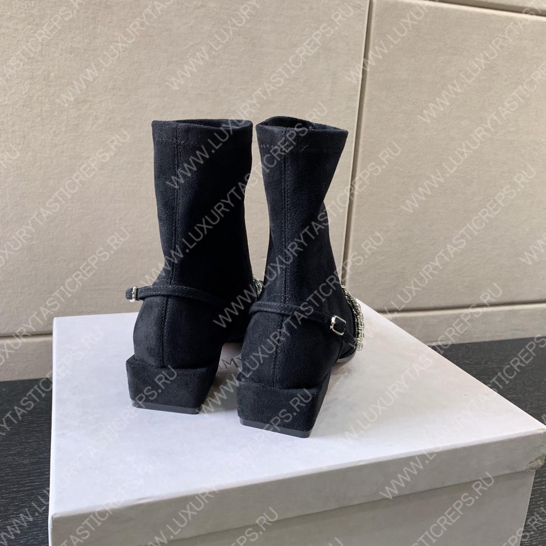 JIMMY CHOO CRUZ FLAT BOOTS BLACK CRUZFLATWQF