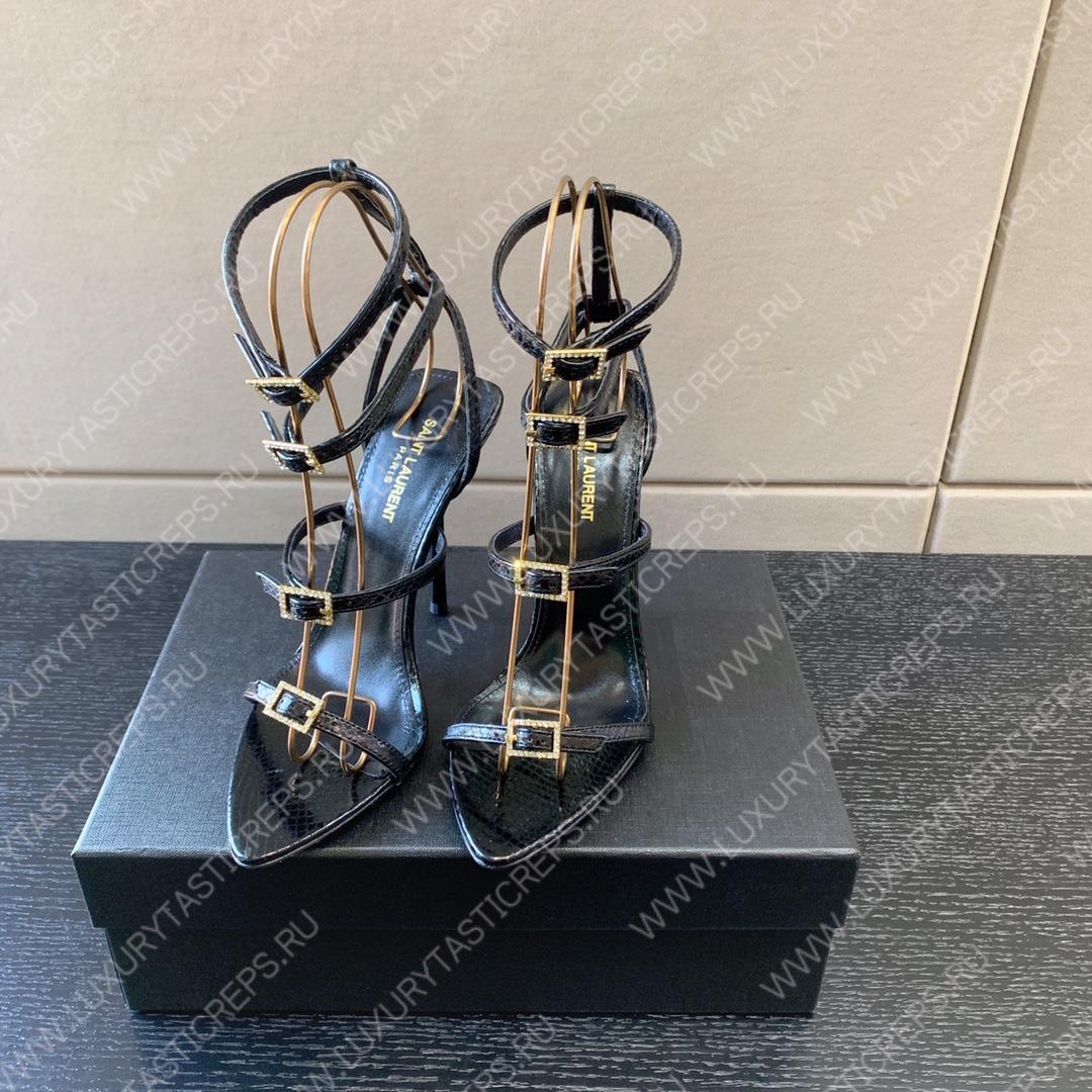 YVES SAINT LAURENT NUIT SANDALS BLACK 696983