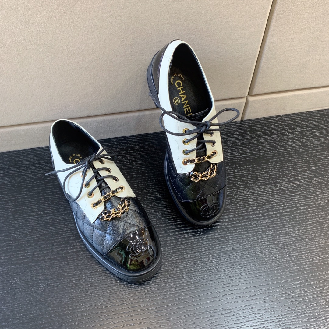 Ch*el sneakers black and white g39393