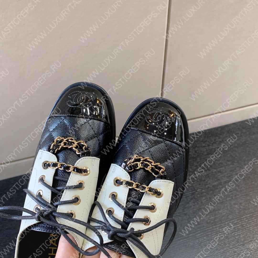 Ch*el sneakers black and white g39393