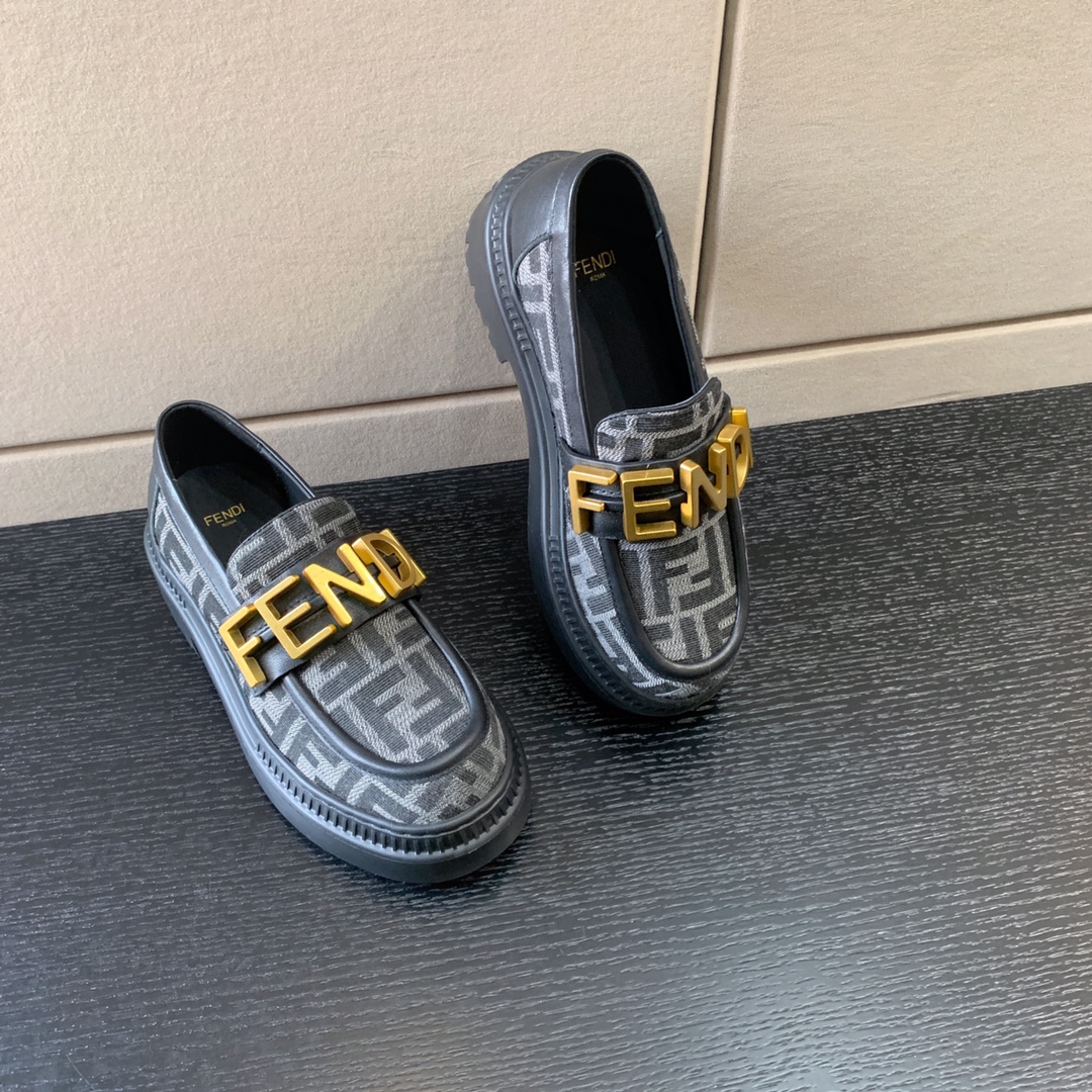 F**di F**digraphy loafers grey 8d838369ff0qa1