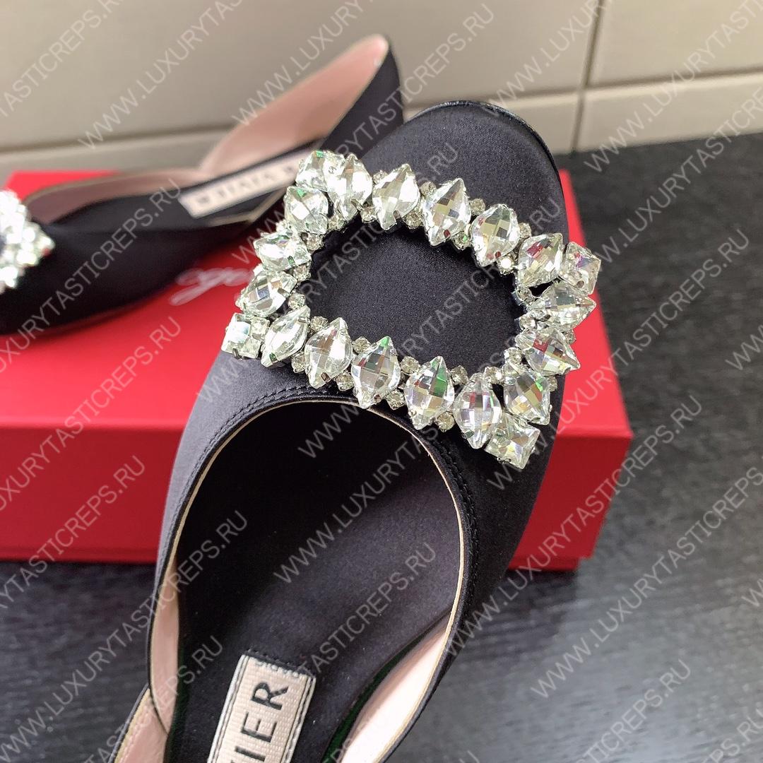 ROGER VIVIER BUCKLE BALLERINAS BLACK RVW6683