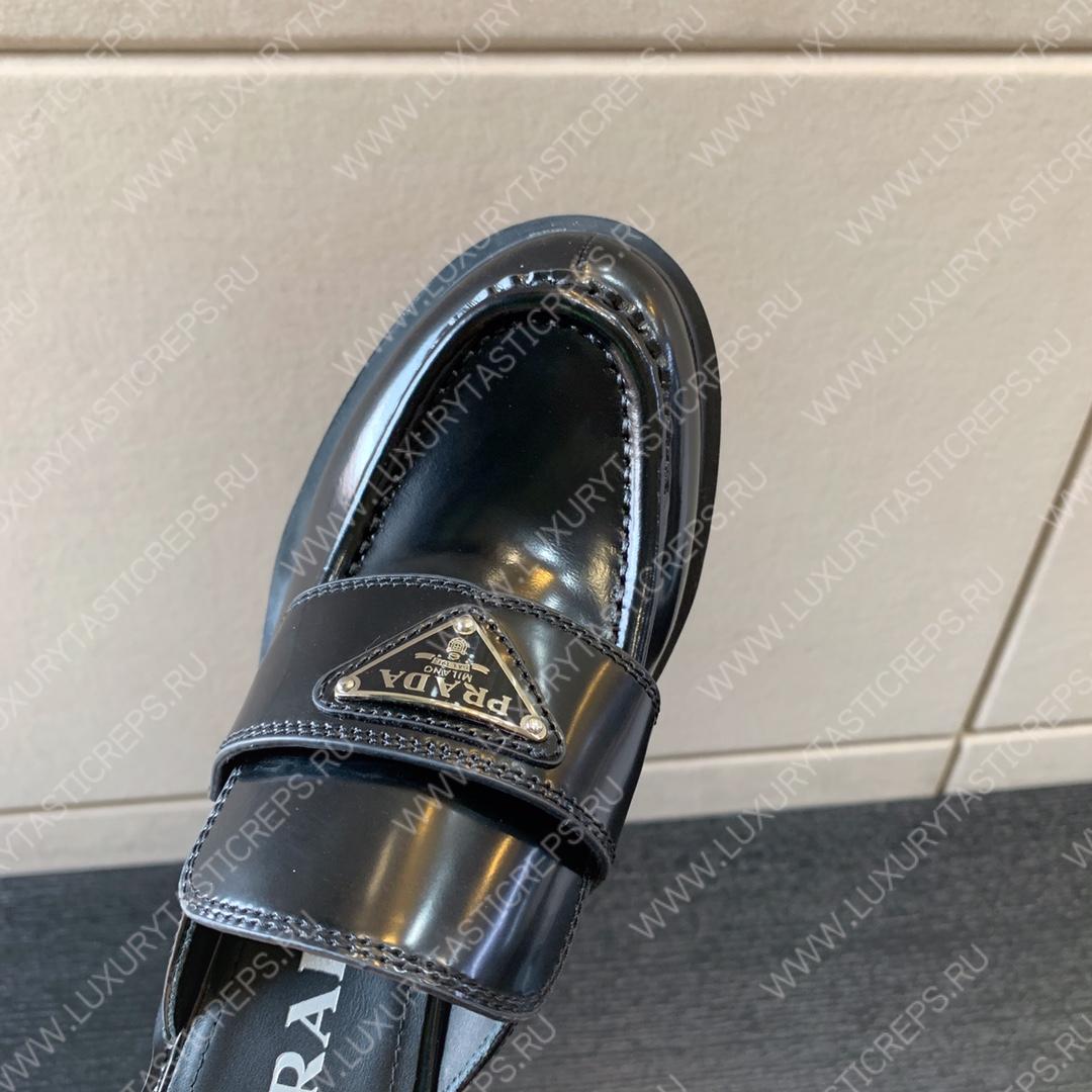Pra*a brushed mules black 1d918m