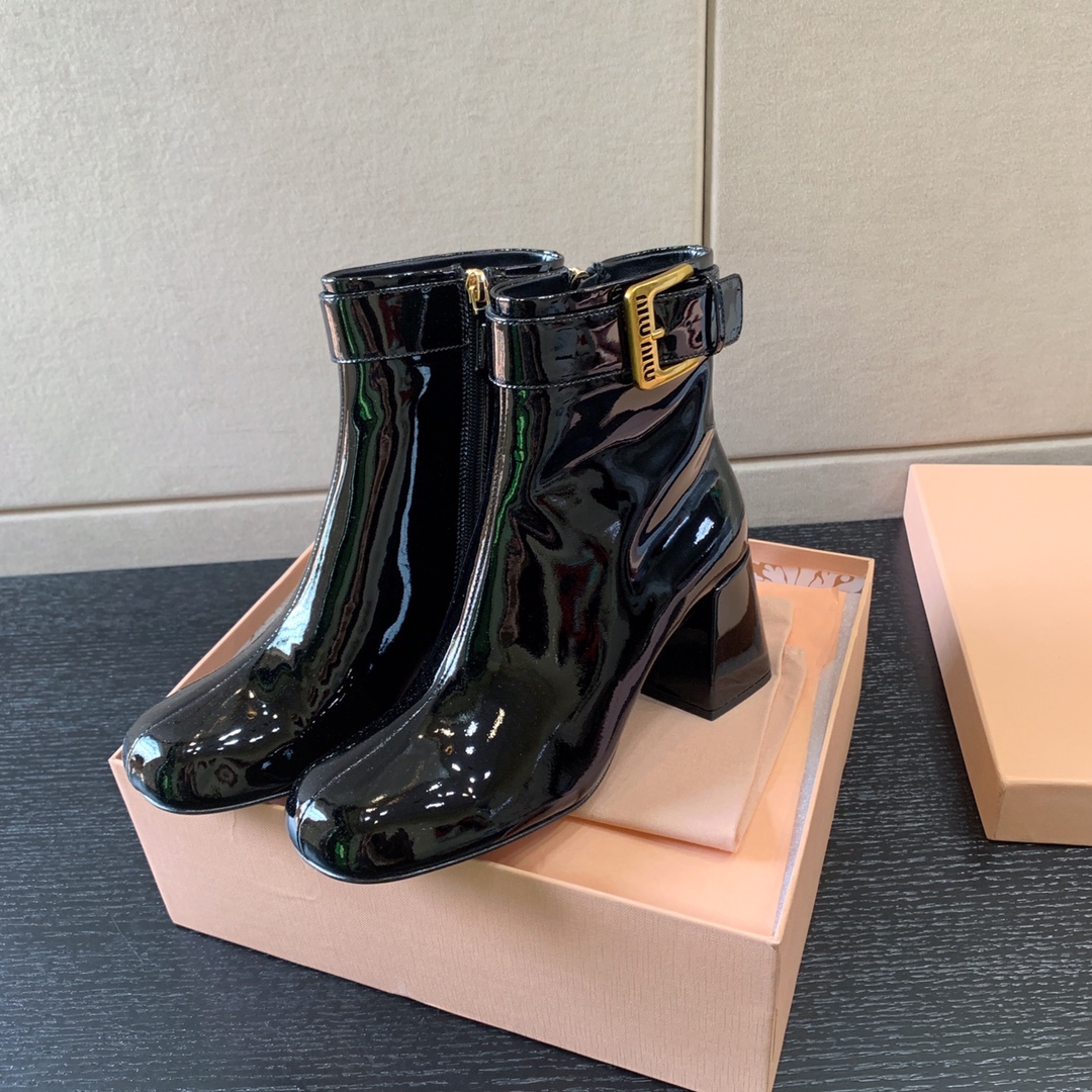 MIU MIU PLATFORM BOOTS BLACK 5UP065