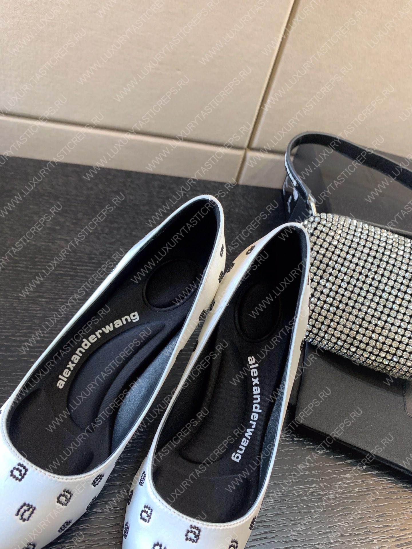 ALEXANDER WANG DELPHINE HEELS LEATHER WHITE 231187F