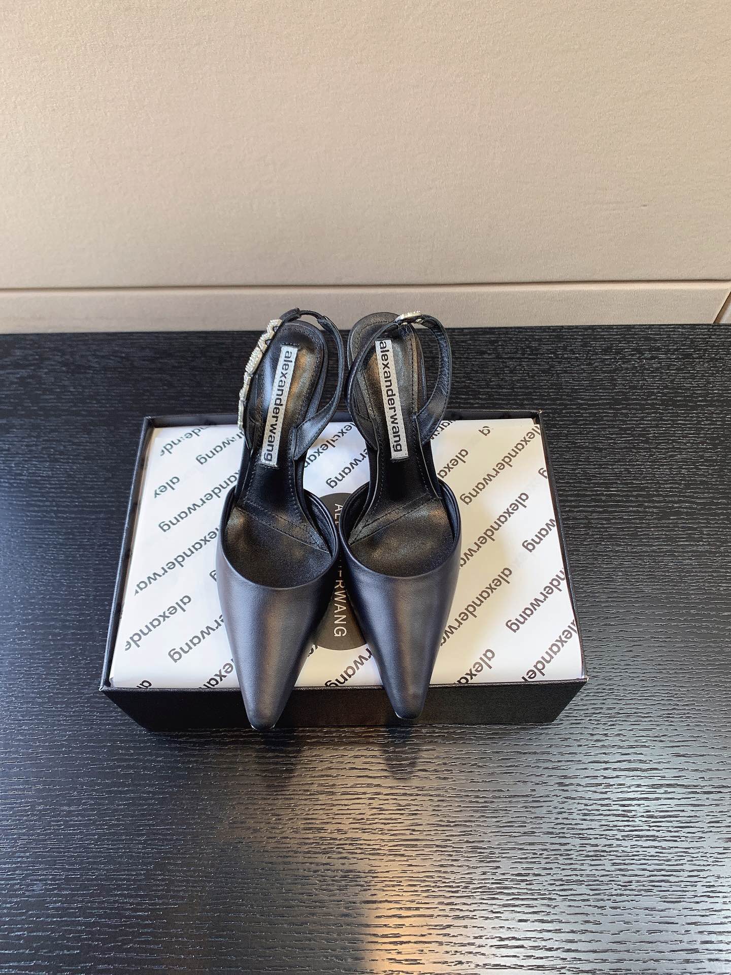 ALEXANDER WANG DELPHINE PUMPS LEATHER BLACK 30123P
