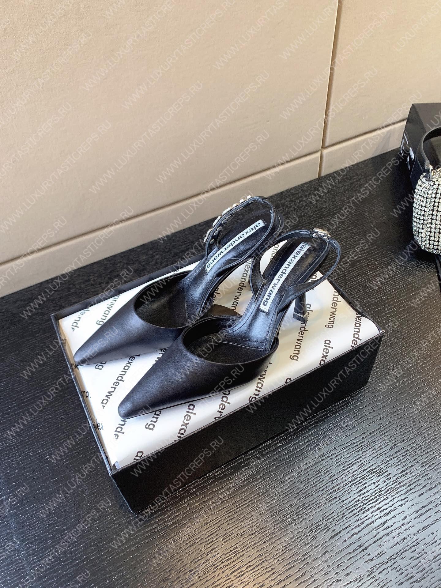 ALEXANDER WANG DELPHINE PUMPS LEATHER BLACK 30123P