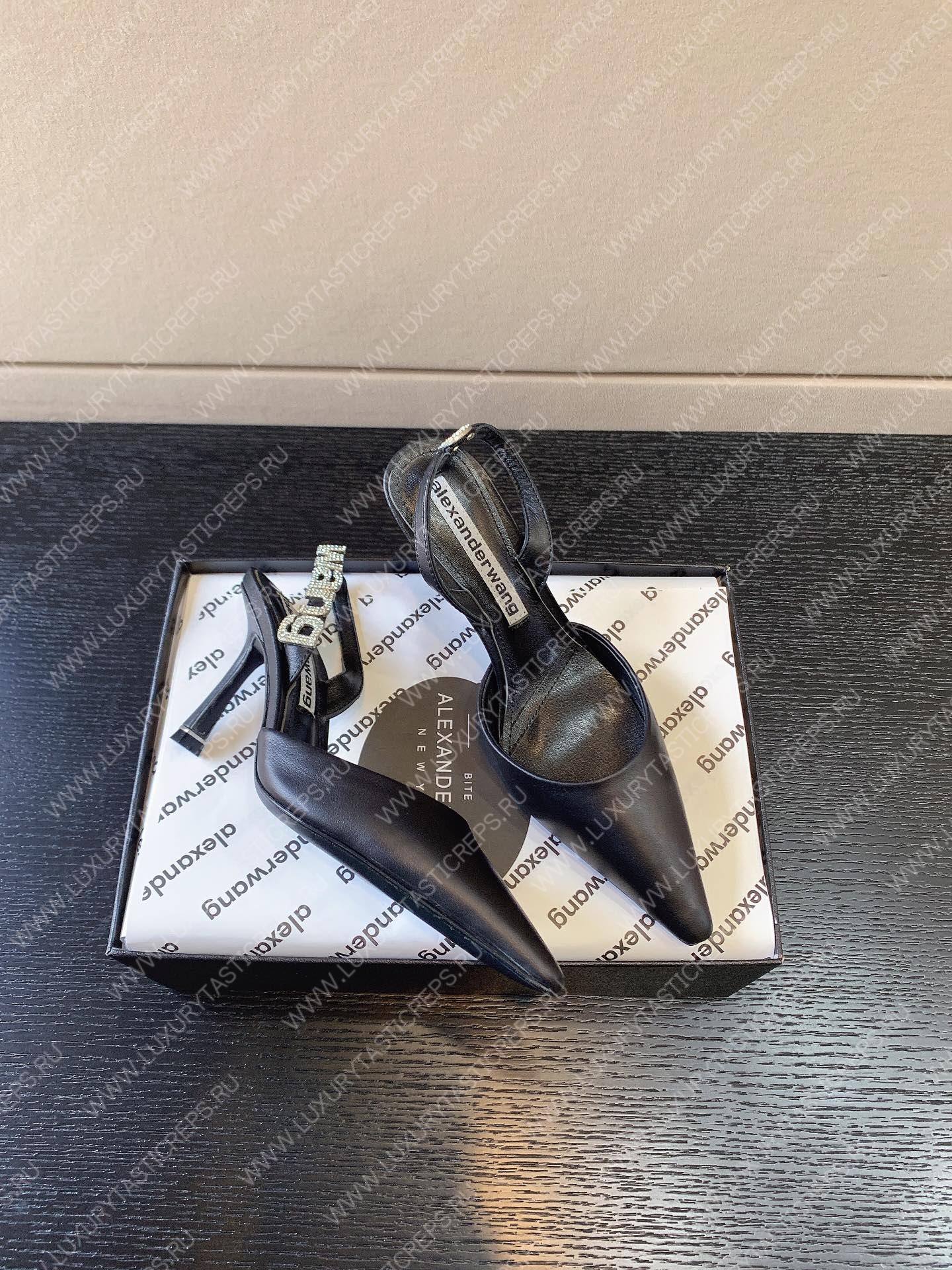 ALEXANDER WANG DELPHINE PUMPS LEATHER BLACK 30123P