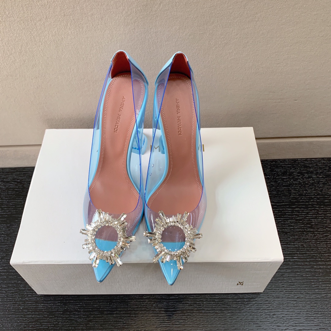 AMINA MUADDI BEGUM GLASS PUMP SKY BLUE AM8002