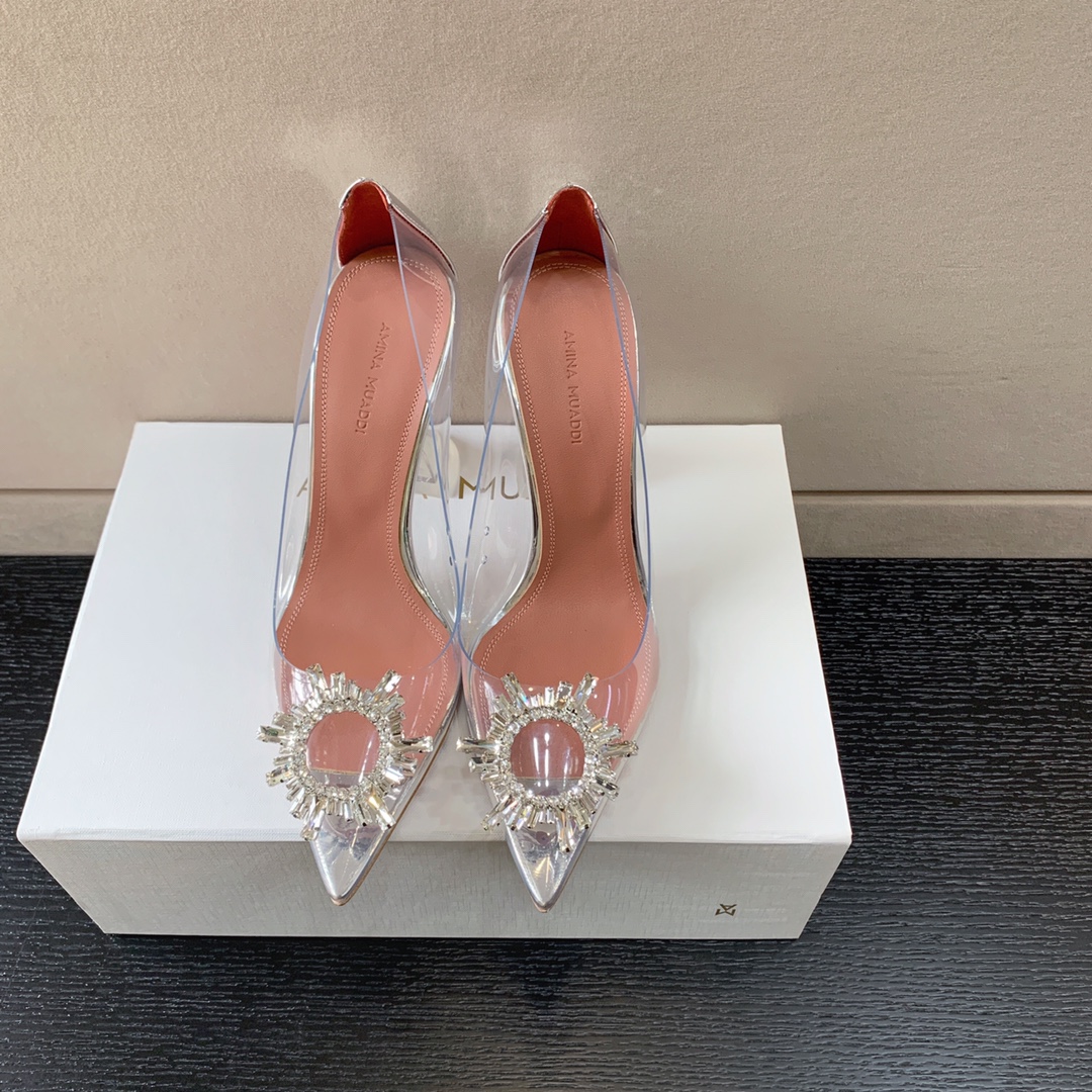AMINA MUADDI BEGUM GLASS PUMP SILVER AM8002