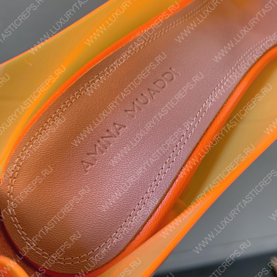 AMINA MUADDI ROSIE GLASS PUMP ORANGE AM8003