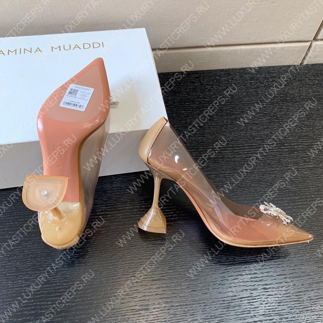AMINA MUADDI ROSIE GLASS PUMP CARAMEL AM8003
