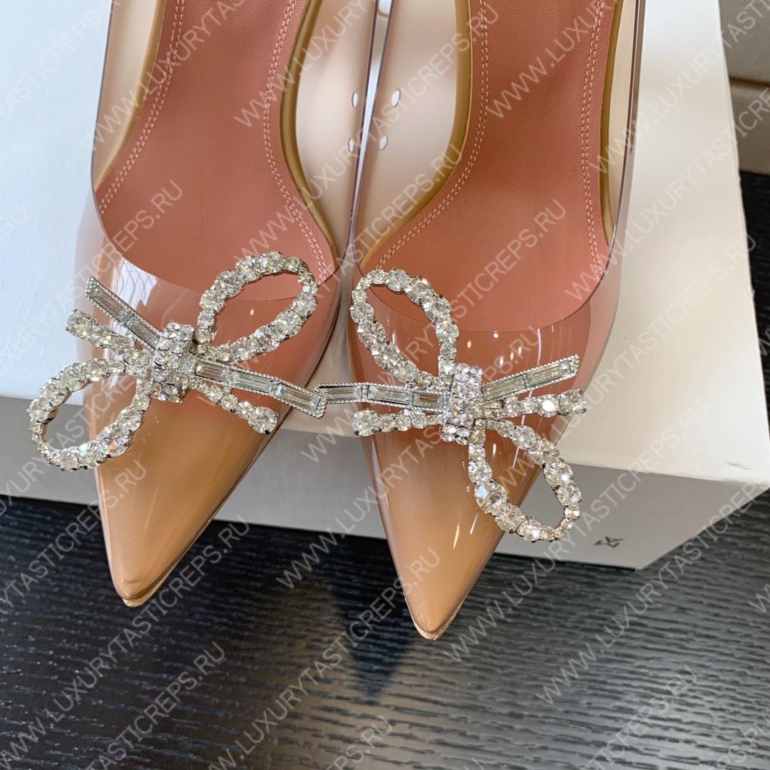 AMINA MUADDI ROSIE GLASS PUMP CARAMEL AM8003
