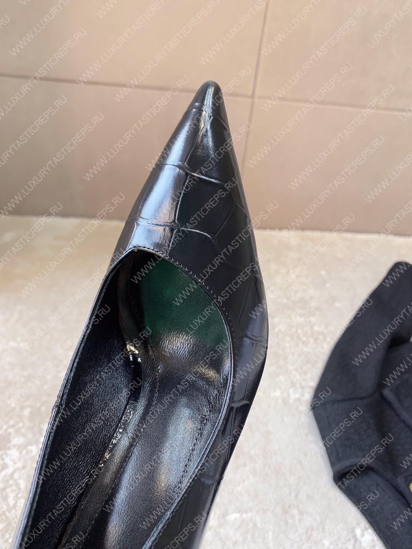 BALMAIN MONETA CROC PUMPS BLACK YN1UA762LDPN