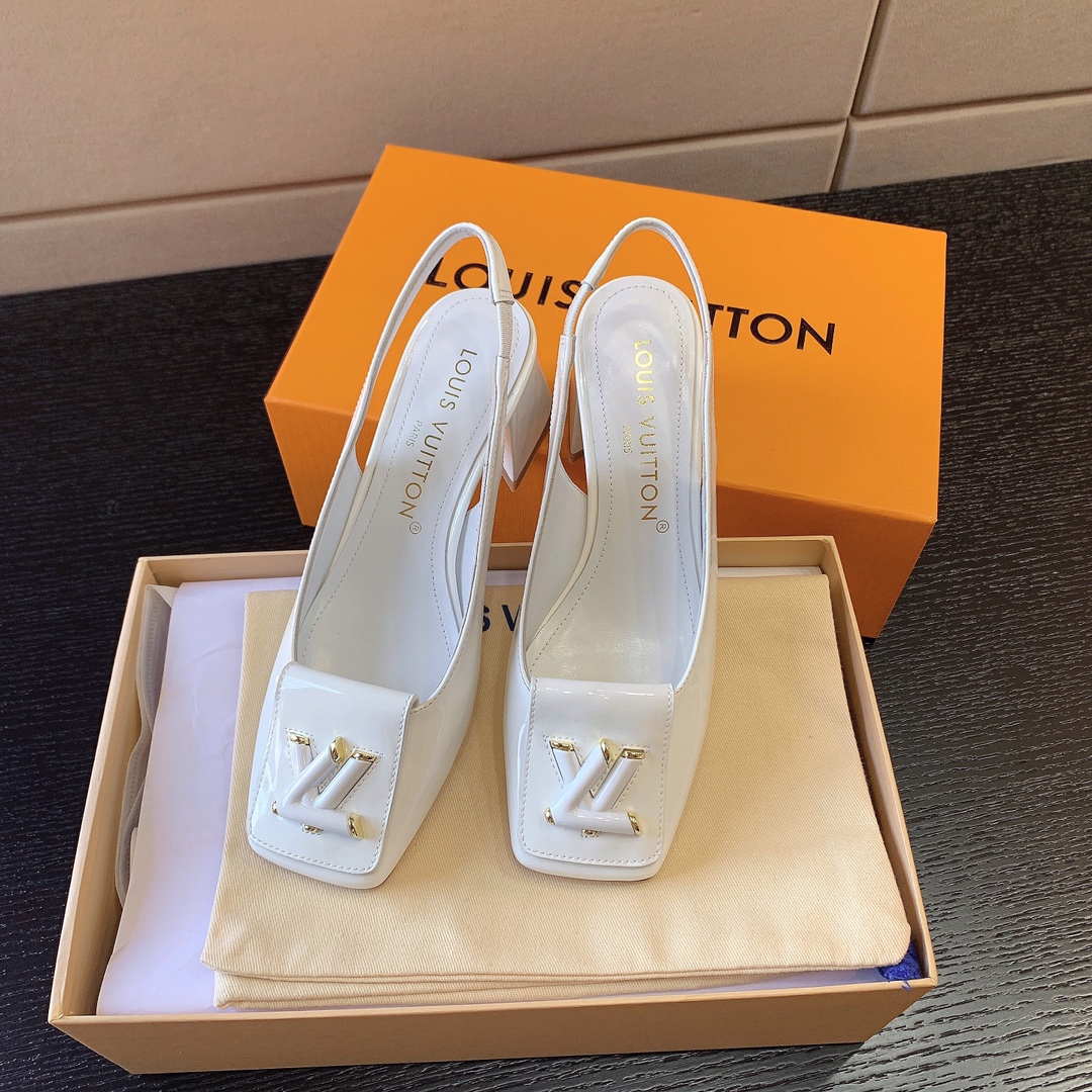 l**is V*t*n slingback shake pump white 1ab0qq