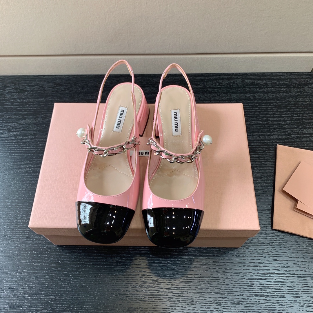 MIU MIU SLINGBACK PUMPS ALABASTER PINK 5I460D