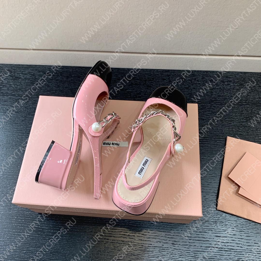 MIU MIU SLINGBACK PUMPS ALABASTER PINK 5I460D
