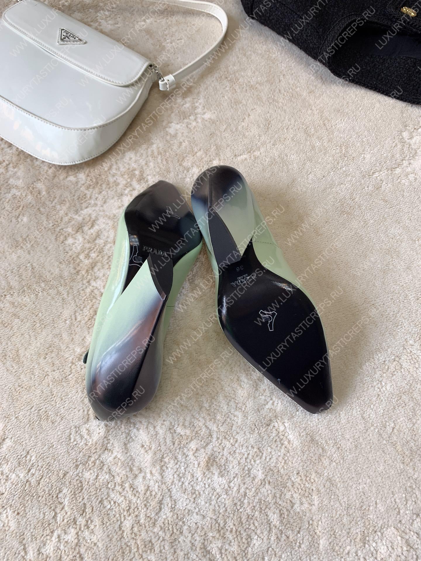 Pra*a brushed pumps leather acqua 1i982m