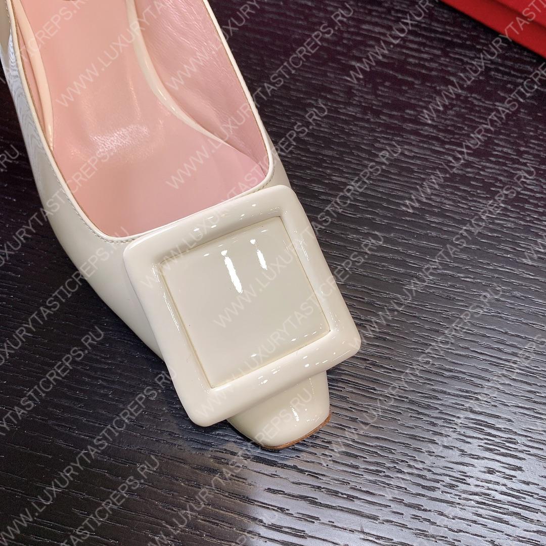 ROGER VIVIER CITY PUMPS LEATHER OFF-WHITE RVW6183