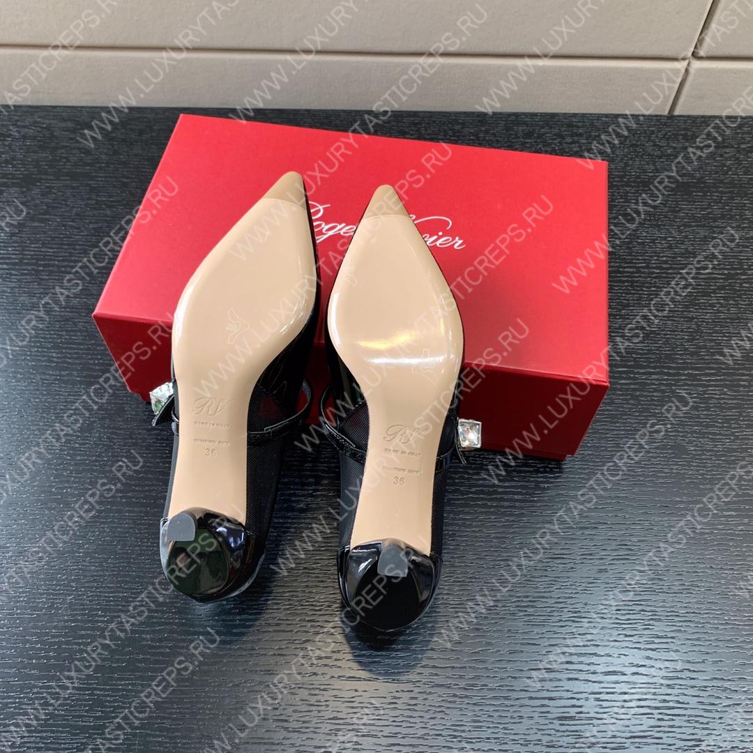 ROGER VIVIER VIRGULE BABIES PUMPS BLACK RVW63834