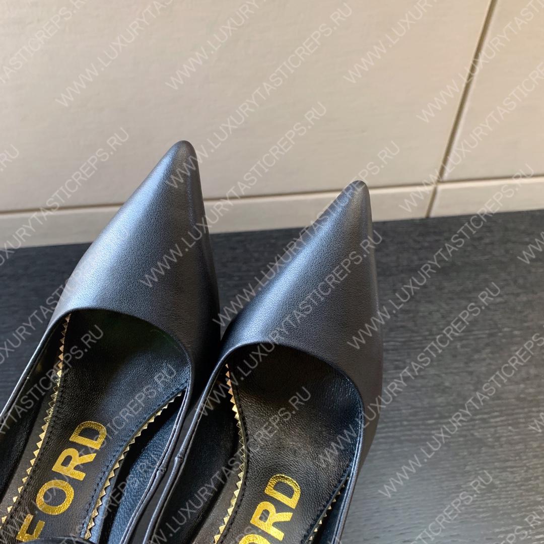 TOM FORD PADLOCK POINTY PUMP BLACK W2271T