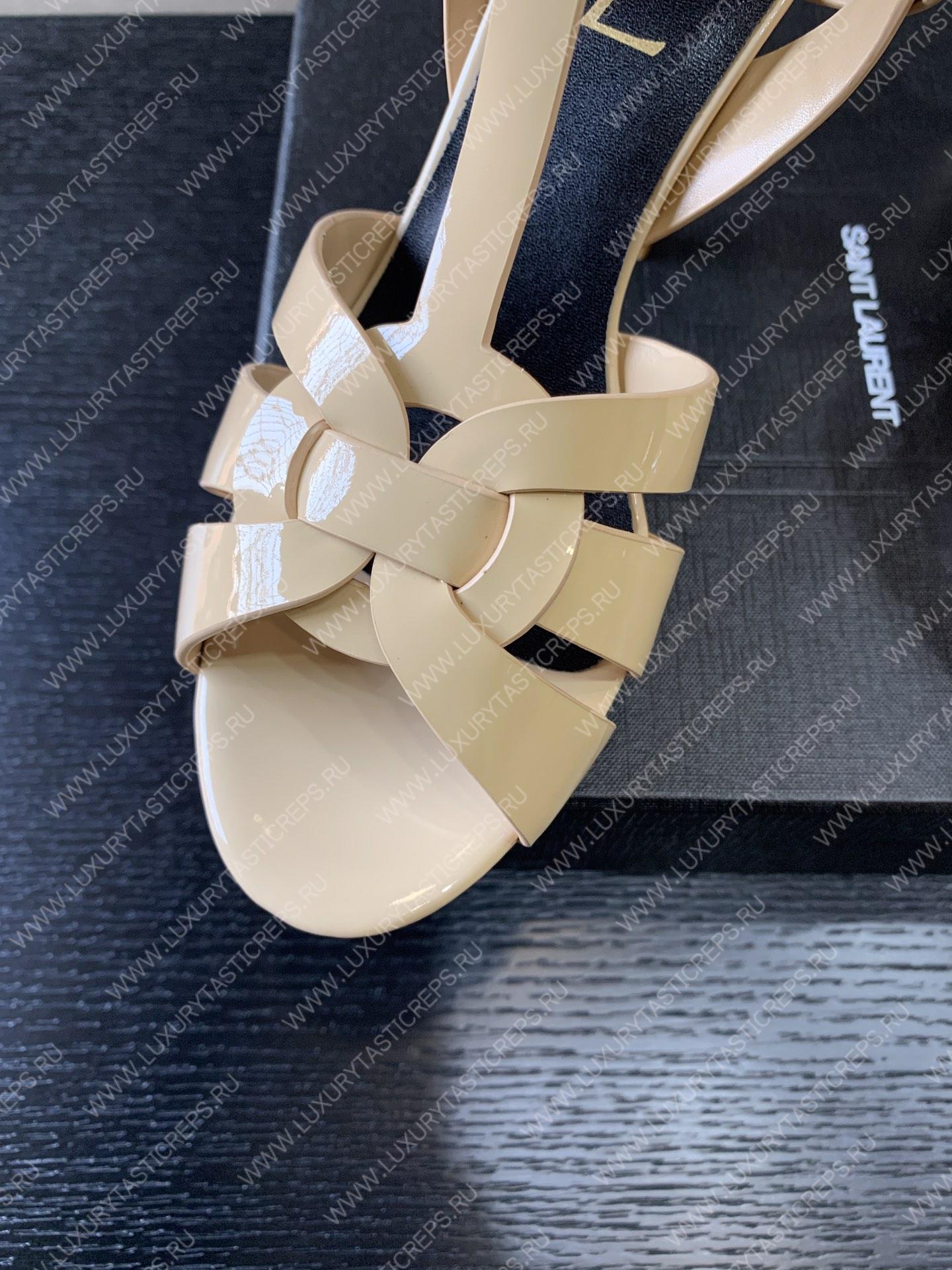 YVES SAINT LAURENT TRUBUTE PLATFORM SANDAL BEIGE 315487AA