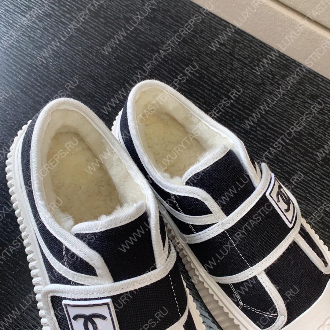 Ch*el sneakers black and white g39978